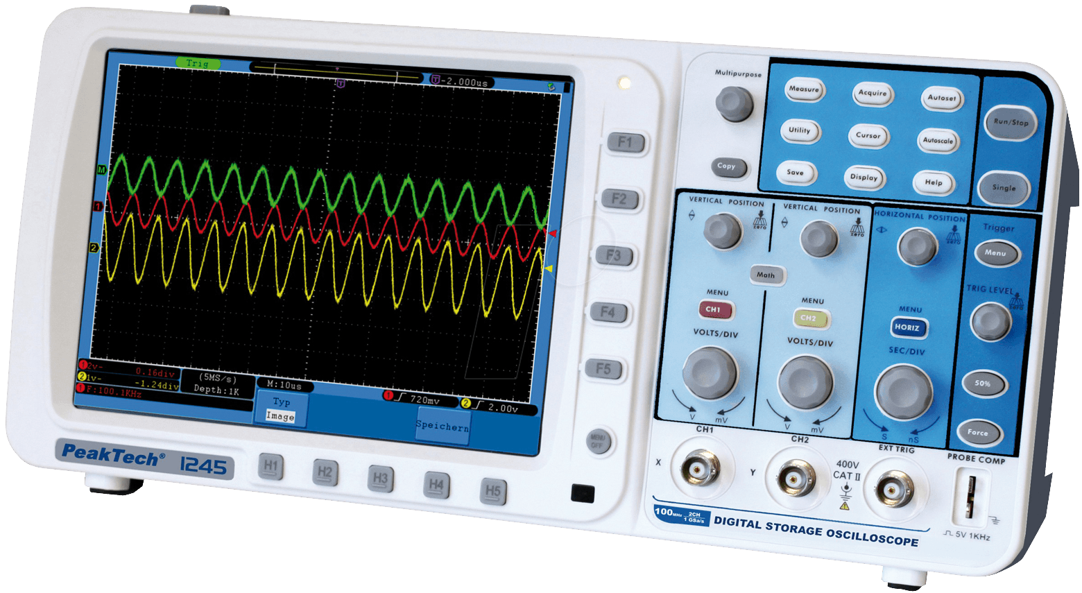 Купить PeakTech Oszilloskop 2x100 MHz (PeakTech 1245) в магазине wardena.ru