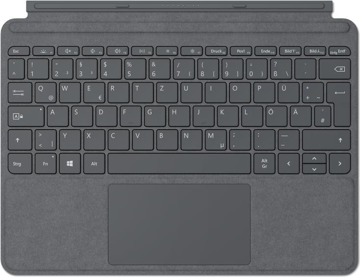Купить Microsoft Surface Go Type Cover - Tastatur - mit Trackpad, Beschleunigungsmesser - hinterleuchtet - Deutsch - Light Charcoal - kommerziell - für Surface Go, Go 2 (KCT-00105) в магазине wardena.ru