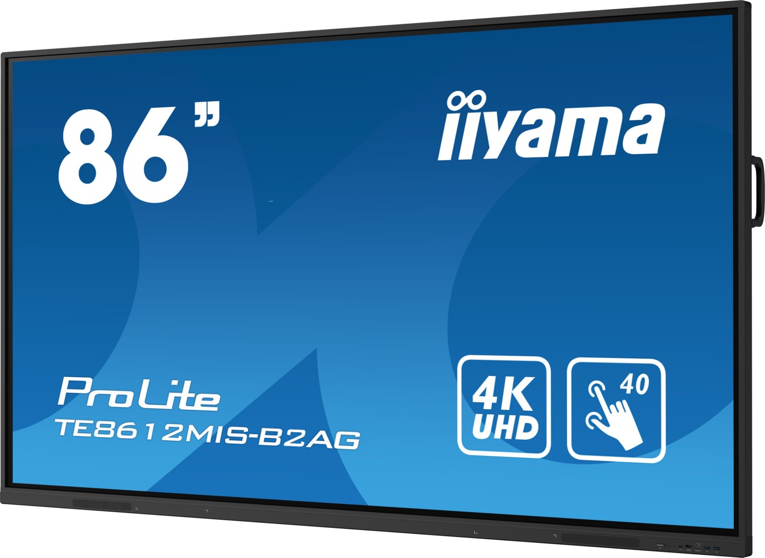 Купить Iiyama ProLite TE8612MIS-B2AG - 218 cm (86") Diagonalklasse (217.4 cm (85.6") sichtbar) LCD-Flachbildschirmanzeige - interaktive Digital Signage - mit Touchscreen - 4K UHD (2160p) 3840 x 2160 - Schwarz, Matte (TE8612MIS- в магазине wardena.ru