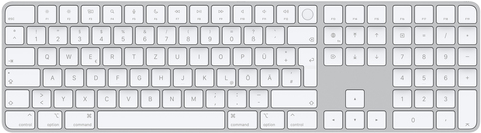Купить Apple Magic Keyboard with Touch ID and Numeric Keypad - Tastatur - Bluetooth - QWERTZ - Deutsch - Silber - für iMac (Anfang 2021), Mac mini (Ende 2020), MacBook Air (Ende 2020), MacBook Pro (Ende 2020) (MK2C3D/A) в магазине wardena.ru