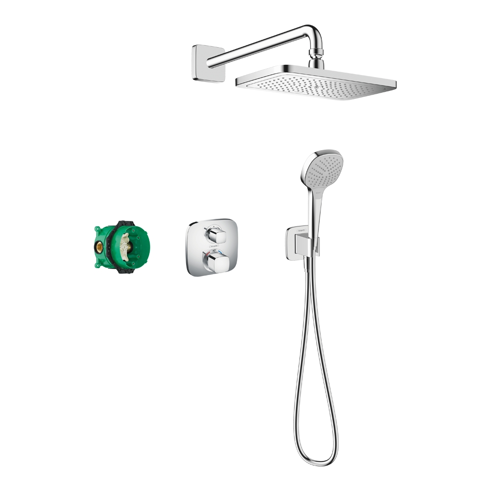 Купить Hansgrohe Croma E Душевая система скрытого монтажа 280 1jet с Ecostat E хром 27953000 в магазине wardena.ru