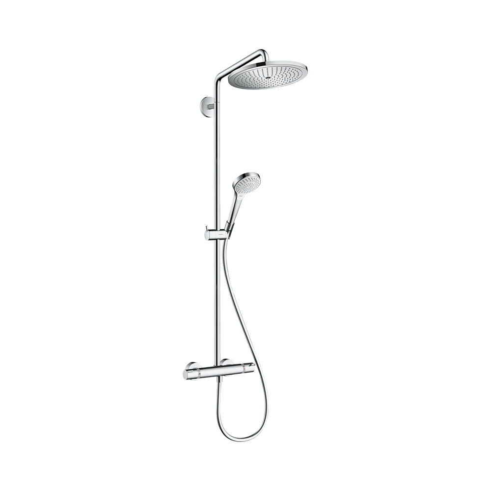 Купить Hansgrohe Croma Select S Showerpipe 280 1jet EcoSmart 9 л/мин с термостатом хром 26794000 в магазине wardena.ru