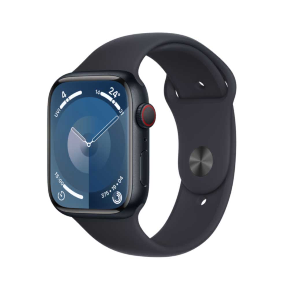 Купить APPLE Watch Series 9 GPS + Cellular 45mm Midnight Aluminium Case with Midnight Sport Band - S/M (MRMC3QF/A) в магазине wardena.ru