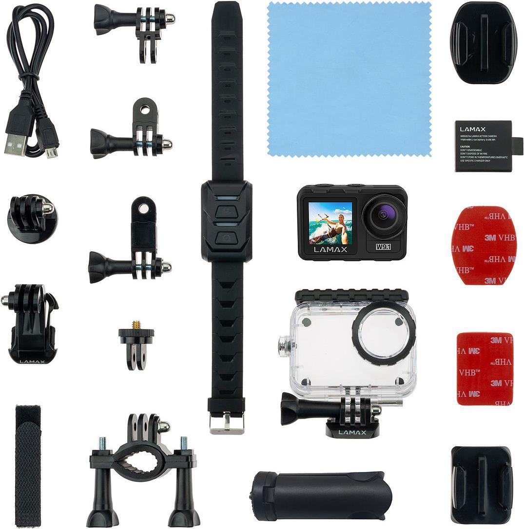 Купить Lamax W9.1 Action Cam 4K, inkl. Stativ, Wasserfest, Zeitraffer, Zeitlupe, Stoßfest, WLAN, Dual-Display (LMXW91) в магазине wardena.ru