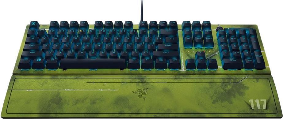 Купить Razer BlackWidow V3 - Tastatur - mit digitaler Drehregler - Hintergrundbeleuchtung - USB - QWERTY - USA - Tastenschalter: Razer Green - Halo Infinite (RZ03-03542600-R3M1) в магазине wardena.ru
