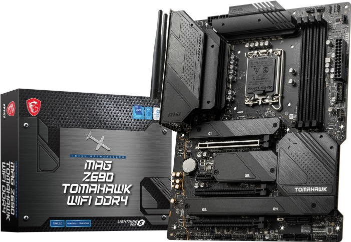 Купить MSI MAG Z690 TOMAHAWK WIFI DDR4 - Motherboard - ATX - LGA1700-Sockel - Z690 Chipsatz - USB-C Gen2, USB 3.2 Gen 1, USB 3.2 Gen 2, USB-C Gen 2x2 - 2.5 Gigabit LAN, Wi-Fi, Bluetooth - Onboard-Grafik (CPU erforderlich) - HD (7D32-002R) в магазине wardena.ru