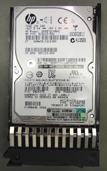 Купить HPE Dual Port - Festplatte - 72 GB - Hot-Swap - 2.5" SFF (6.4 cm SFF) - SAS 6Gb/s - 15000 U/min (512743-001) в магазине wardena.ru