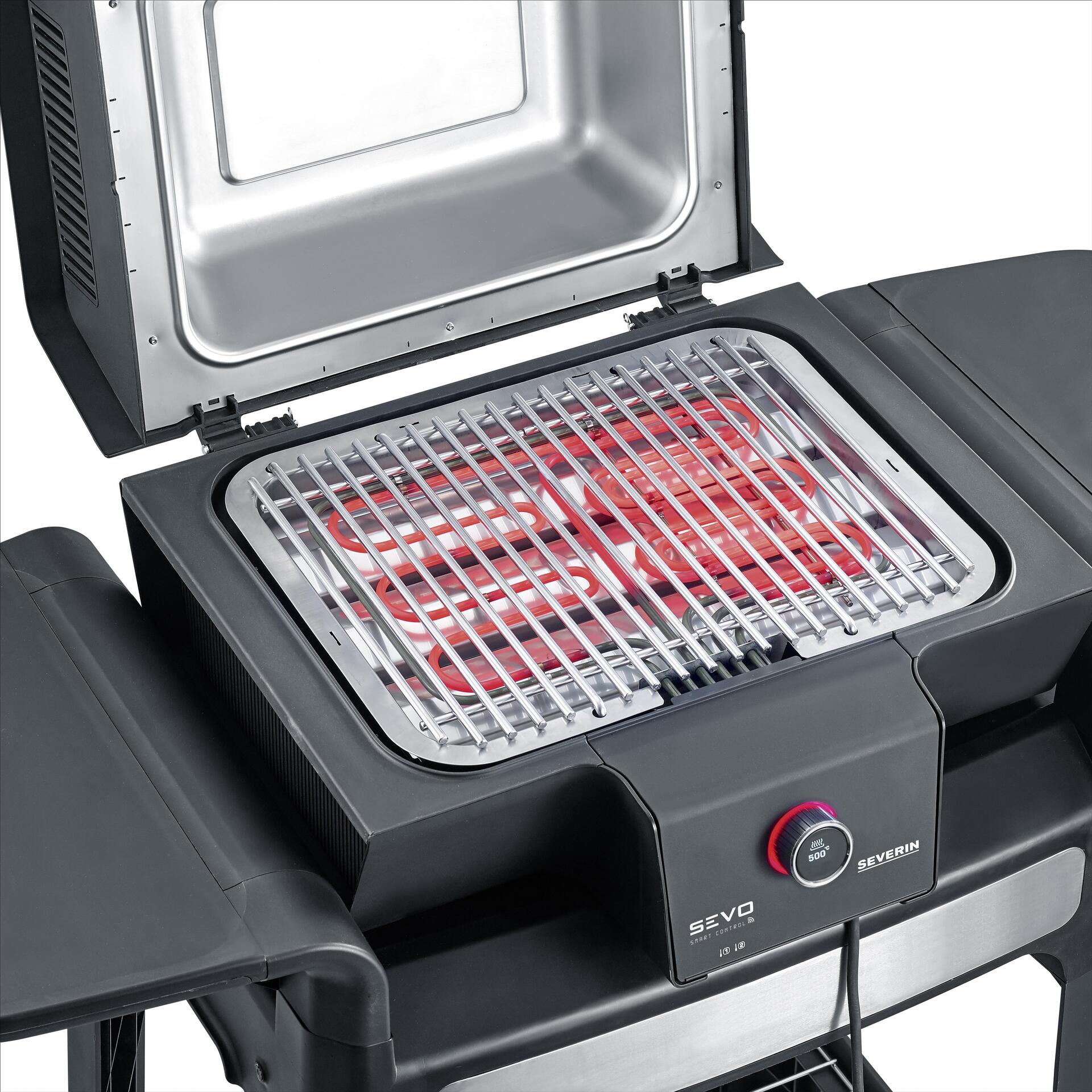 Купить Severin PG 8139 Grill Wagen Elektro Schwarz - Edelstahl 3000 W (PG8139) в магазине wardena.ru