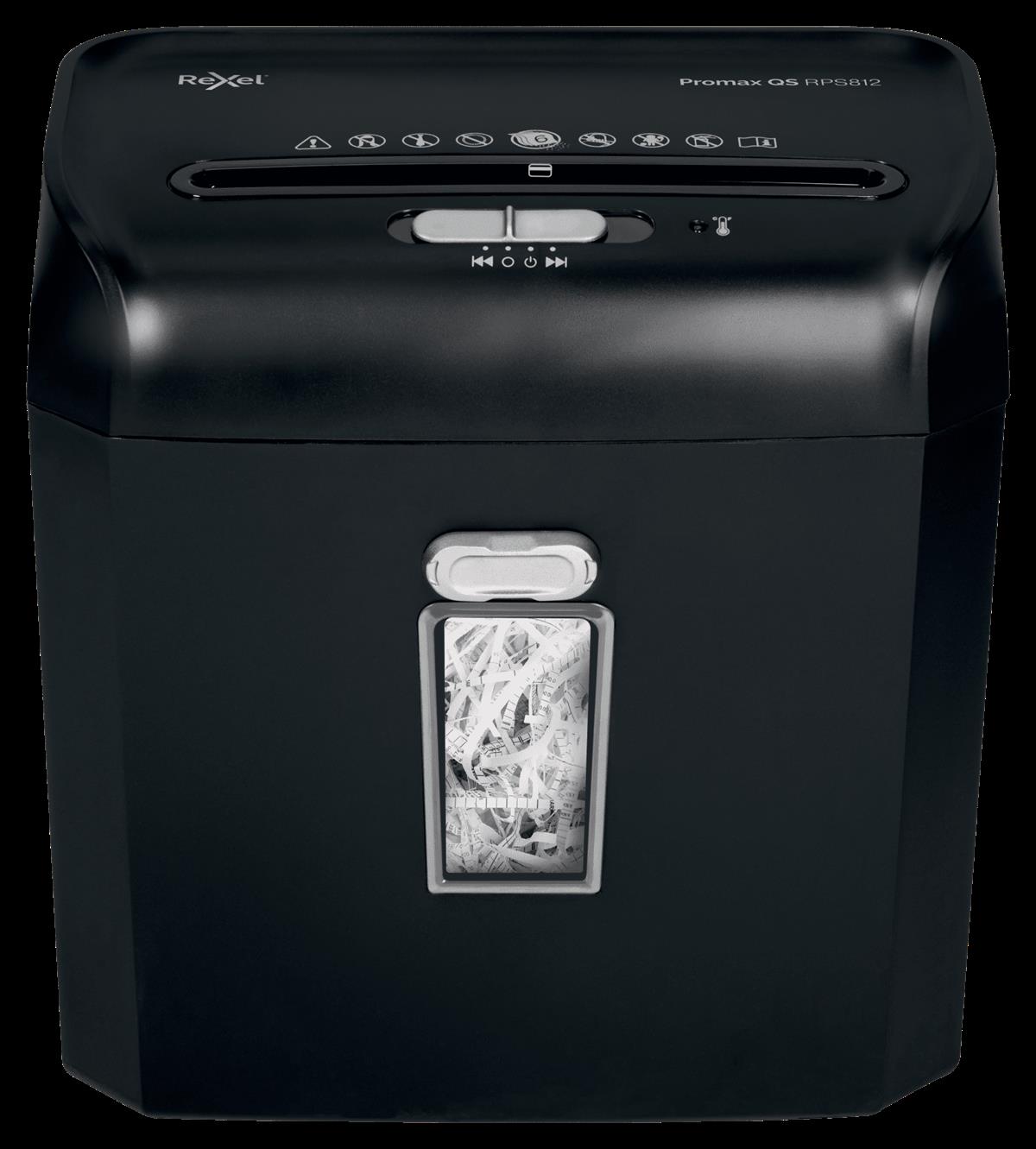 Купить Rexel ProMax RPS812 Aktenvernichter Streifenzerkleinerung 60 dB 22 cm Schwarz (2104580EU) в магазине wardena.ru