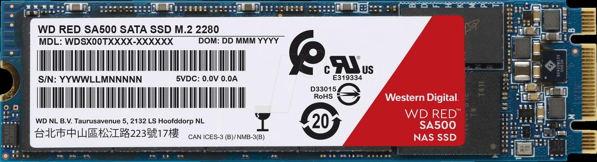 Купить WD Red SA500 NAS SATA SSD WDS100T1R0B - SSD - 1TB - intern - M.2 2280 - SATA 6Gb/s (WDS100T1R0B) в магазине wardena.ru