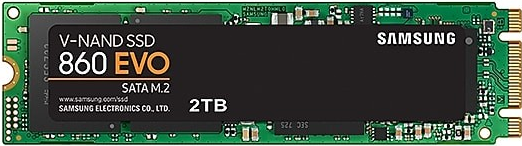 Купить Samsung 860 EVO MZ-N6E2T0BW - SSD - verschlüsselt - 2TB - intern - M.2 2280 - SATA 6Gb/s - Puffer: 2GB - 256-Bit-AES - TCG Opal Encryption 2,0 (MZ-N6E2T0BW) в магазине wardena.ru