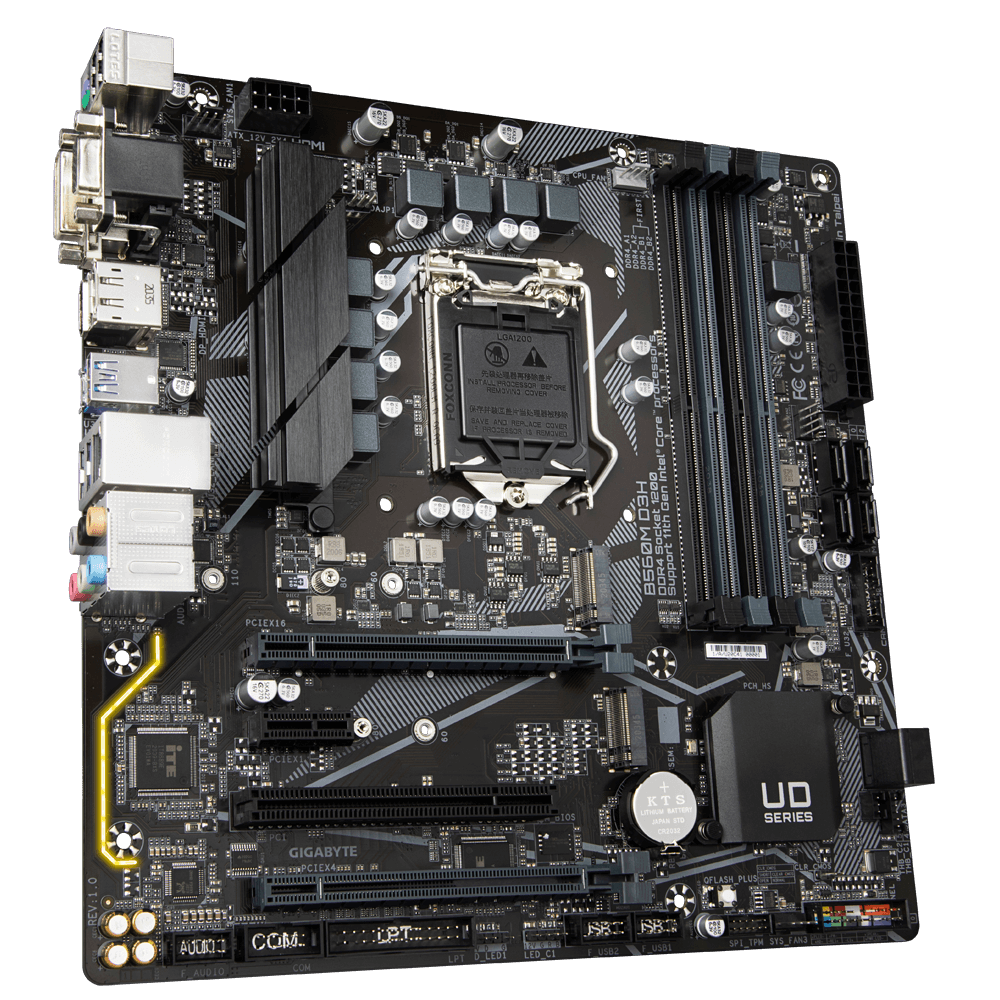 Купить Gigabyte B560M D3H - Intel - LGA 1200 - Intel® Celeron® - Intel® Core™ i3 - Intel Core i5 - Intel Core i7 - Intel Core i9 - Intel® Pentium® - DDR4-SDRAM - DIMM - 2133,2400,2666,2933,3000,3200 MHz (B560M D3H) в магазине wardena.ru