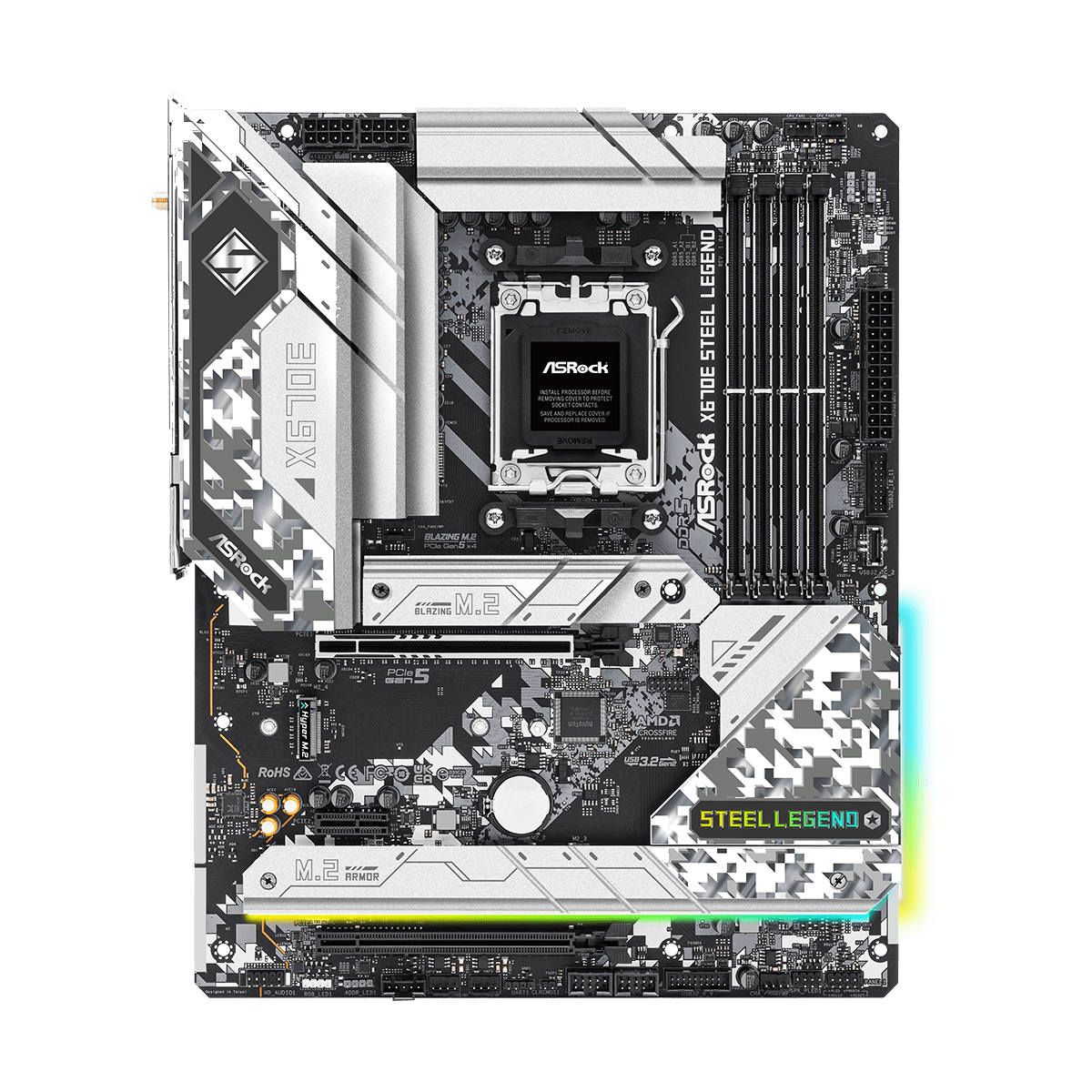 Купить ASRock X670E Steel Legend - Motherboard - ATX - Socket AM5 - AMD X670 Chipsatz - USB 3,2 Gen 1, USB 3,2 Gen 2, USB-C 3,2 Gen2, USB-C 3,2 Gen 2x2 - Bluetooth, Gigabit LAN, 2,5 Gigabit LAN, Wi-Fi - Onboard-Grafik (CPU erfo (90-MXBJ40-A0UAYZ) в магазине wardena.ru