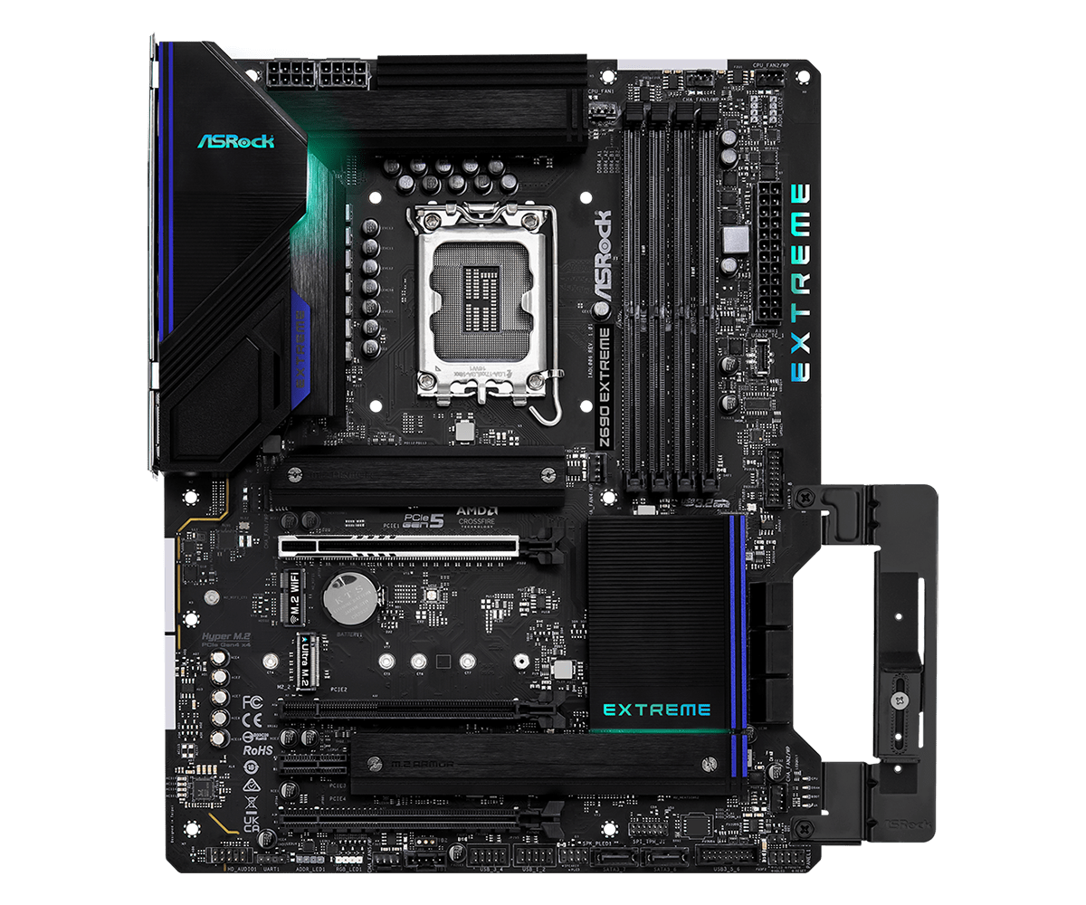 Купить ASRock Z690 Extreme - Motherboard - ATX - LGA1700-Sockel - Z690 Chipsatz - USB-C Gen2, USB 3,2 Gen 1, USB 3,2 Gen 2, USB-C Gen 2x2 - Gigabit LAN, 2,5 Gigabit LAN - Onboard-Grafik (CPU erforderlich) - HD Audio (8-Kanal) ( (90-MXBHN0-A0UAYZ) в магазине wardena.ru