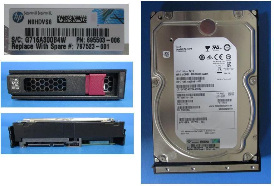 Купить HPE SPS-DRV HD 2TB 6G 7.2k 3.5 SATA LP MDL (797523-001) в магазине wardena.ru