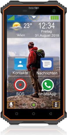 Купить Bea-fon X5 - 4G Smartphone - Dual-SIM - RAM 2 GB / Internal Memory 16 GB - microSD slot - LCD-Anzeige - 12,70cm (5") - 1280 x 720 Pixel - rear camera 8 MP - front camera 2 MP - Schwarz / Orange (X5_EU001BO) в магазине wardena.ru