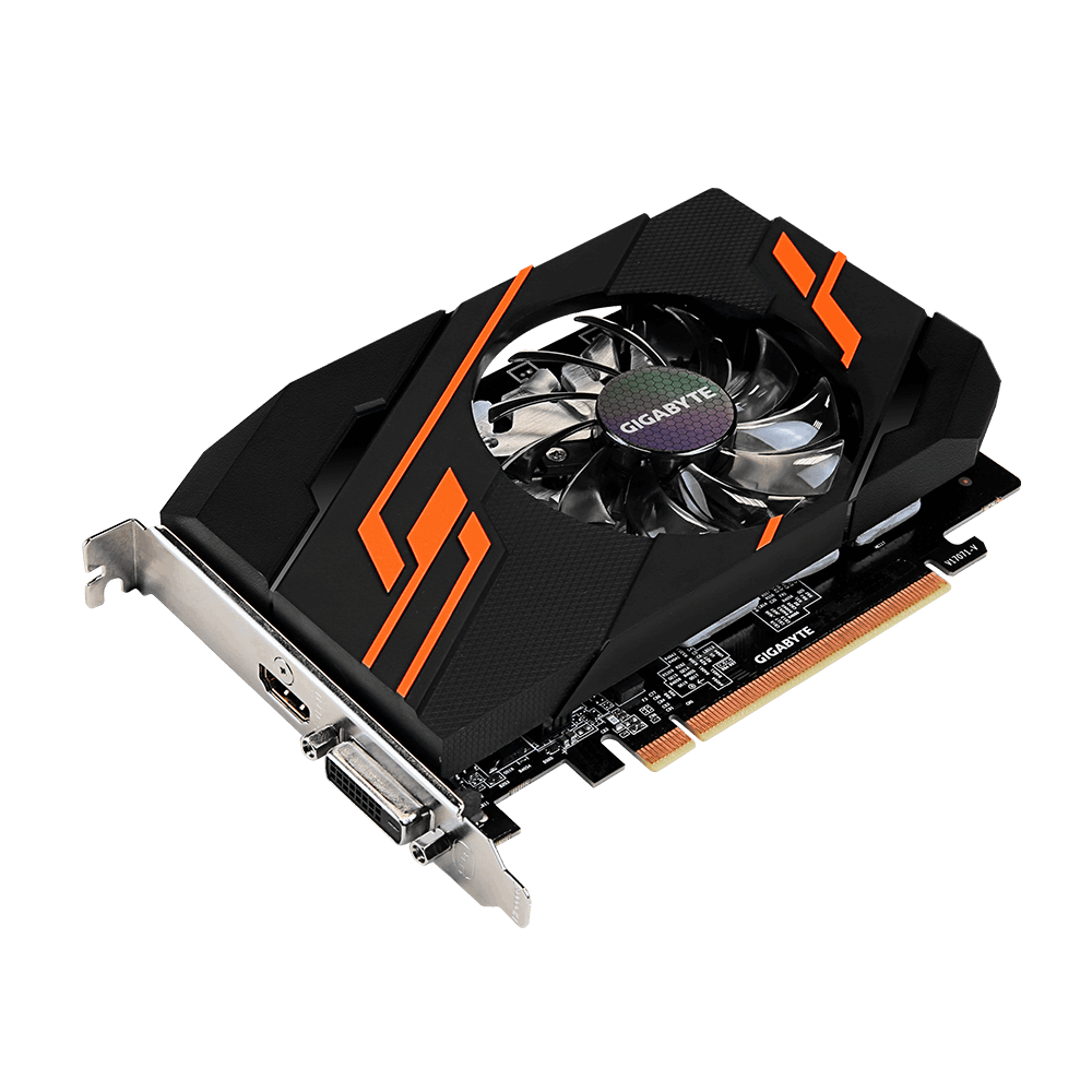 Купить Gigabyte GT 1030 OC 2G - Grafikkarten - GF GT 1030 - 2GB GDDR5 - PCIe 3.0 - DVI, HDMI (GV-N1030OC-2GI) в магазине wardena.ru