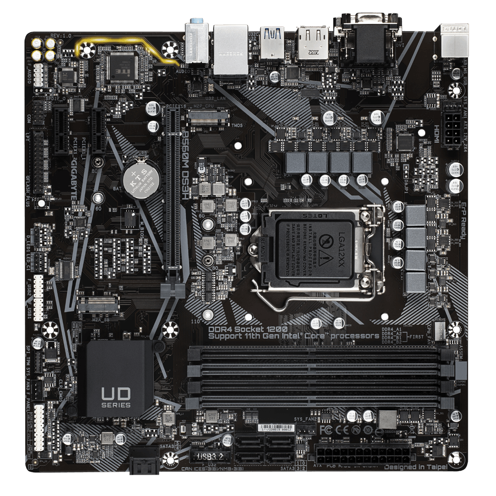 Купить Gigabyte Motherboard 1200 B560M DS3H (GAB56MS3H-00-G) в магазине wardena.ru