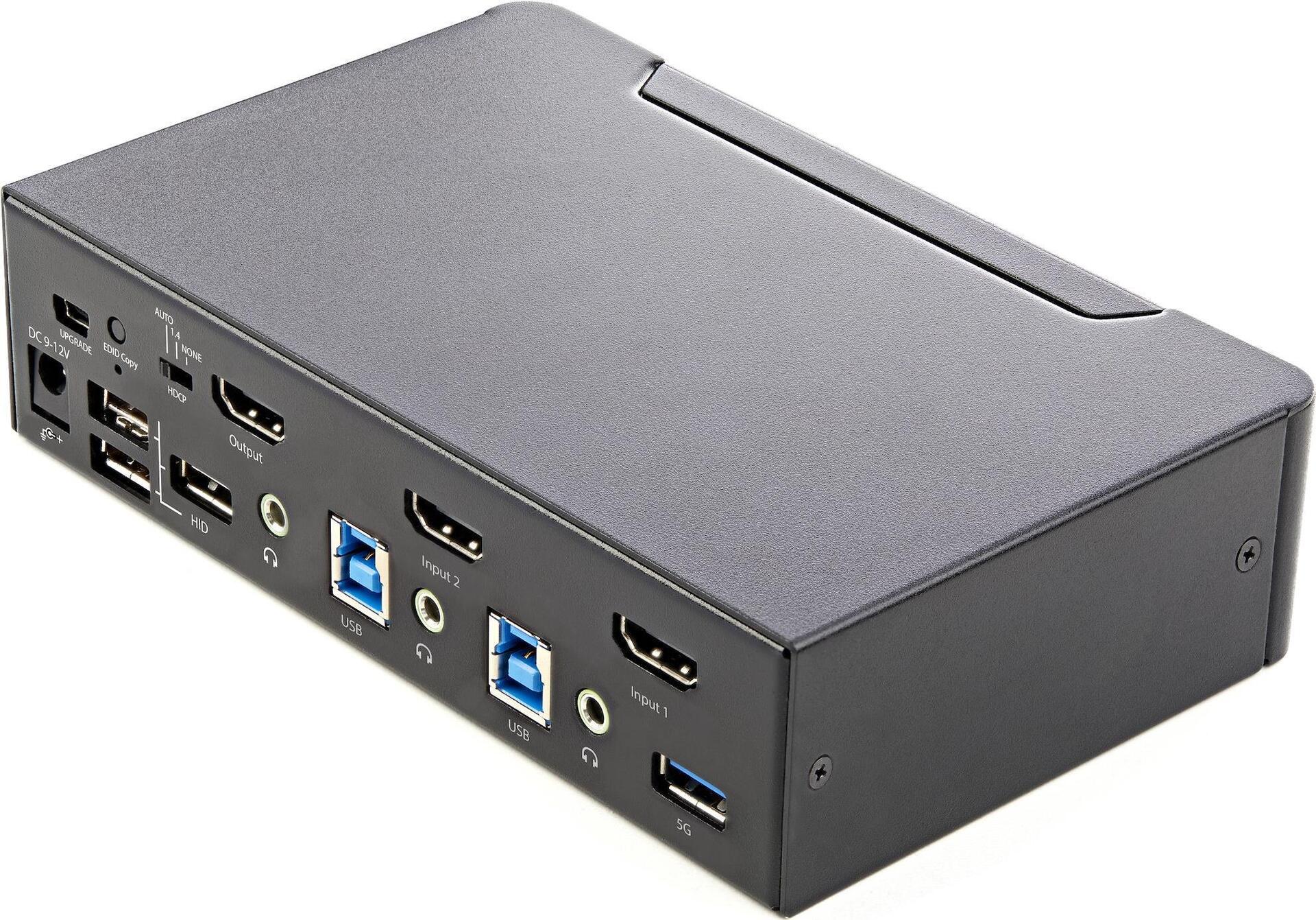 Купить StarTech.com 2 Port HDMI KVM-Switch - Einzelmonitor 4K 60Hz Ultra HD HDR - HDMI 2.0 KVM Umschalter mit 2 Port USB-3.0-Hub (5 Gbit/s) und 4x USB 2.0-HID - Audio - Hotkey - TAA (SV231HU34K6) в магазине wardena.ru