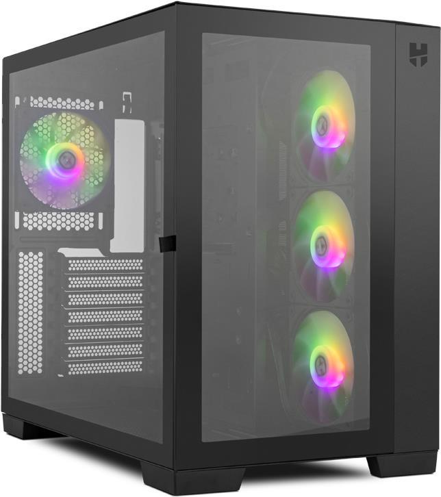 Купить NOX Hummer Astra - Midi Tower - PC - Schwarz - ATX - ITX - micro ATX - Stahl - Gehärtetes Glas - Gaming (NXHUMMERASTRABK) в магазине wardena.ru
