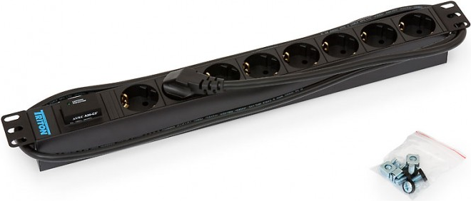 Купить exertis Connect Triton 48,30cm (19") Steckdosenleiste mit Überspannungsschutz, 8-fach, schwarz Steckdosenleiste mit Überspannungsschutz - 8-fach, max 16A, - Kabel 3x1.5mm, - Anschlussleitung: 2 m, - Farbe: schwarz RAL 90 (62600354) в магазине wardena.ru