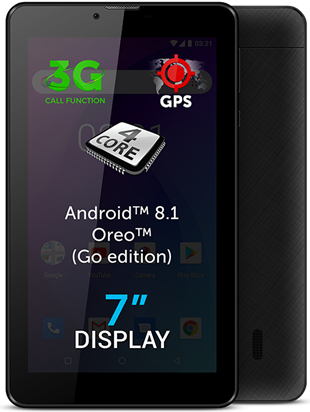 Купить Allview AX503 Tablet 3G 17,8 cm (7") 1 GB Wi-Fi 4 (802.11n) Android 8.1 Oreo Go edition Schwarz (AX503) в магазине wardena.ru