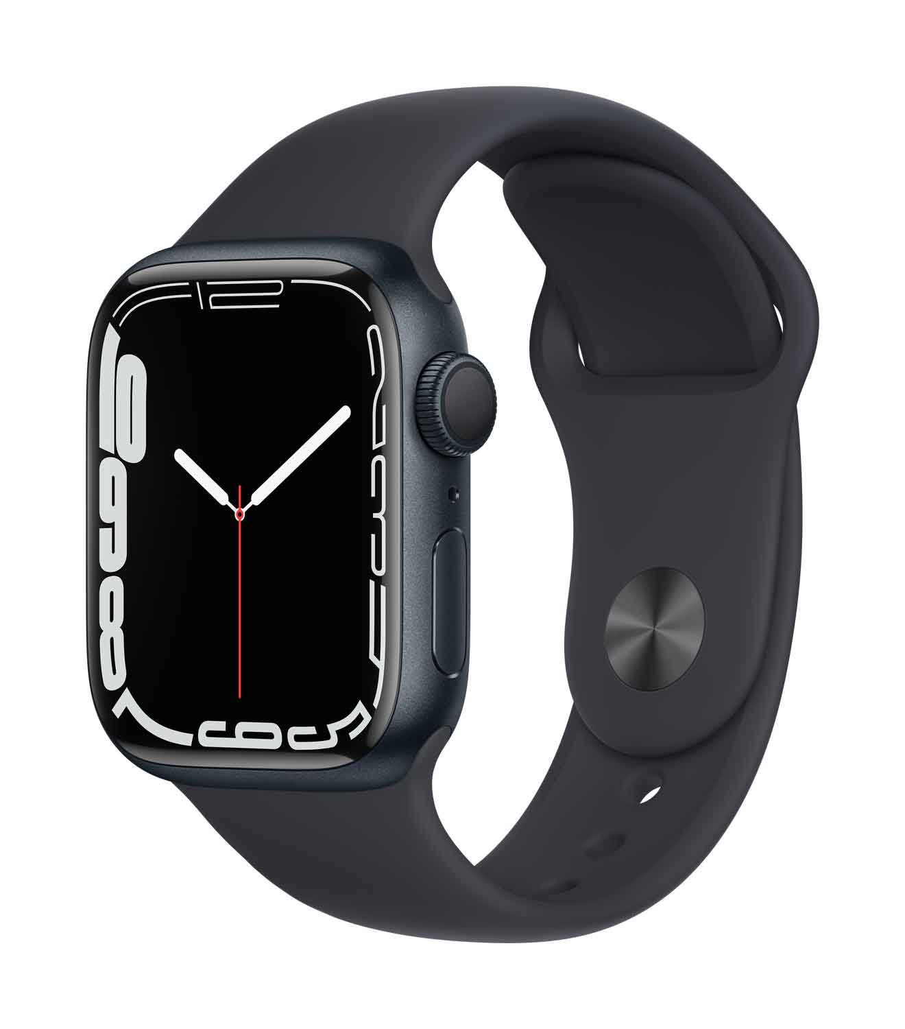 Купить Apple Watch Series 7 (GPS) - 41 mm - midnight aluminum - intelligente Uhr mit Sportband - Flouroelastomer - Midnight - Bandgröße: regelmäßig - 32GB - Wi-Fi, Bluetooth - 32 g (MKMX3FD/A) в магазине wardena.ru