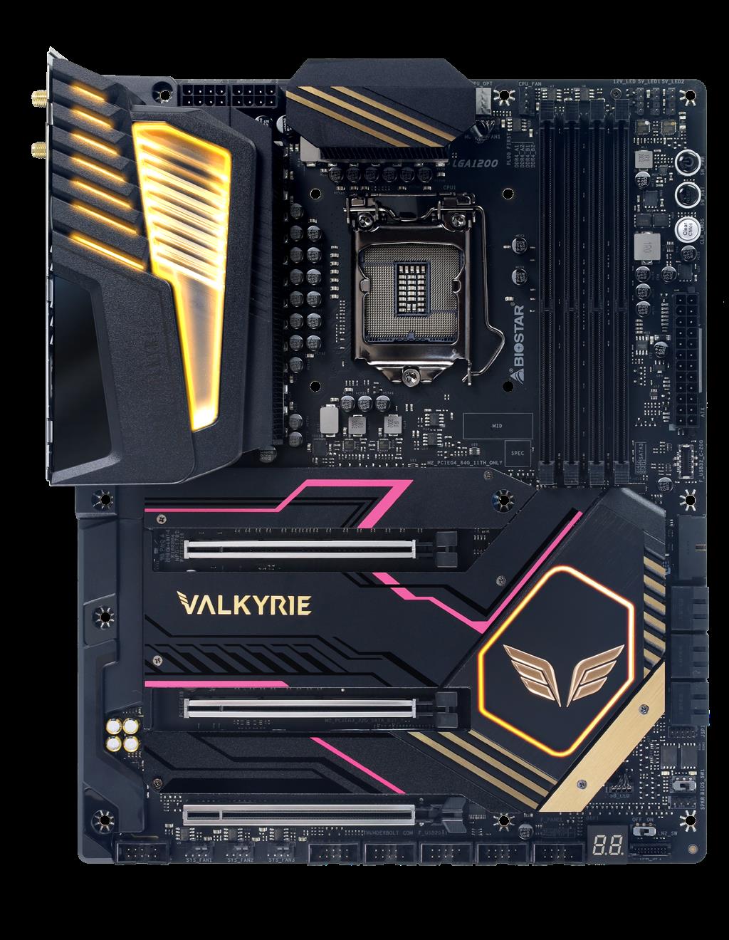 Купить Biostar Z590 VALKYRIE - Motherboard - ATX - LGA1200-Sockel - Z590 Chipsatz - USB 3.2 Gen 1, USB 3.2 Gen 2, USB-C Gen 2x2 - 2.5 Gigabit LAN - Onboard-Grafik (CPU erforderlich) - HD Audio (8-Kanal) в магазине wardena.ru