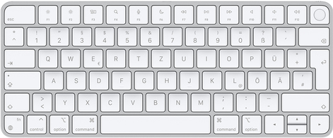 Купить Apple Magic Keyboard with Touch ID - Tastatur - Bluetooth - QWERTZ - Deutsch - für iMac (Anfang 2021), Mac mini (Ende 2020), MacBook Air (Ende 2020), MacBook Pro (Ende 2020) (MK293D/A) в магазине wardena.ru