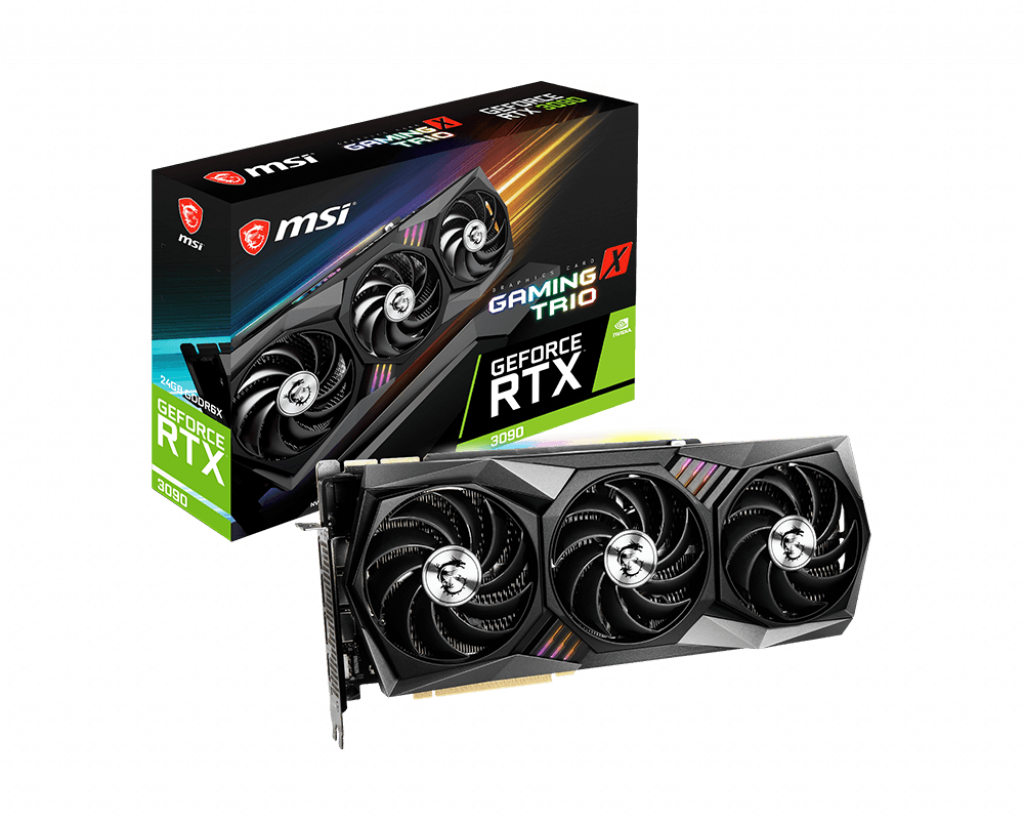 Купить MSI RTX 3090 GAMING X TRIO - Grafikkarten - GF RTX 3090 - 24 GB GDDR6X - PCIe 4.0 x16 - HDMI, 3 x DisplayPort (V388-011R) в магазине wardena.ru