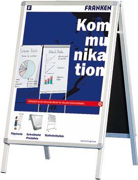 Купить Franken Kundenstopper Standard 47 x 96 x 67 cm (B x H x T) DIN A2 Aluminium silber (BSA2) в магазине wardena.ru