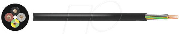 Купить RND CABLE RND 475-00039 - Anschlussleitung H05VV-F, 4 x 1 mm, 50 m, schwarz (RND 475-00039) в магазине wardena.ru