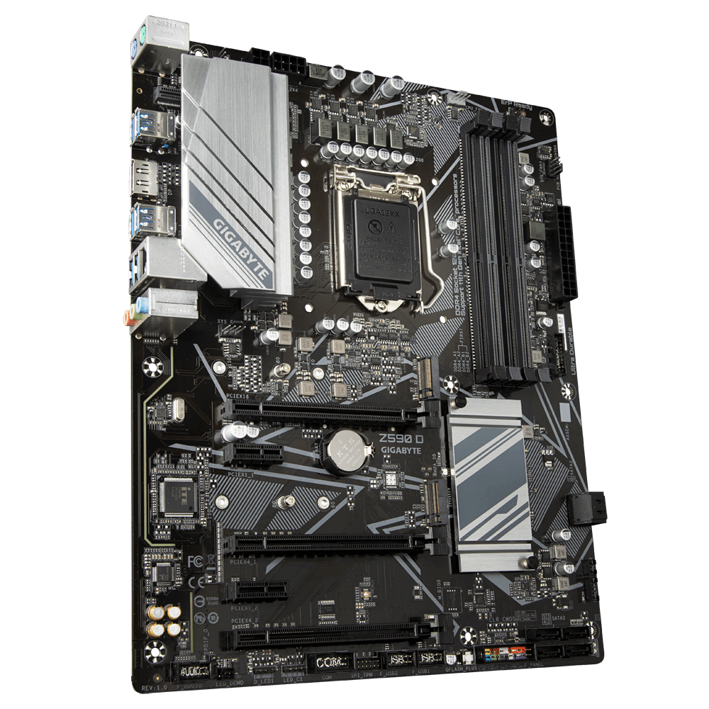 Купить Gigabyte Z590 D - 1,0 - Motherboard - ATX - LGA1200-Sockel - Z590 - USB 3,2 Gen 1 - Gigabit LAN - Onboard-Grafik (CPU erforderlich) - HD Audio (8-Kanal) (Z590 D) в магазине wardena.ru