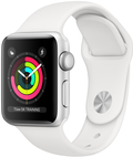 Купить Apple Watch Series 3 (GPS) - 38 mm - Aluminium, Silber - intelligente Uhr mit Sportband - Flouroelastomer - weiß - Handgelenkgröße: 130-200 mm - 8 GB - Wi-Fi, Bluetooth - 26.7 g (MTEY2ZD/A) в магазине wardena.ru