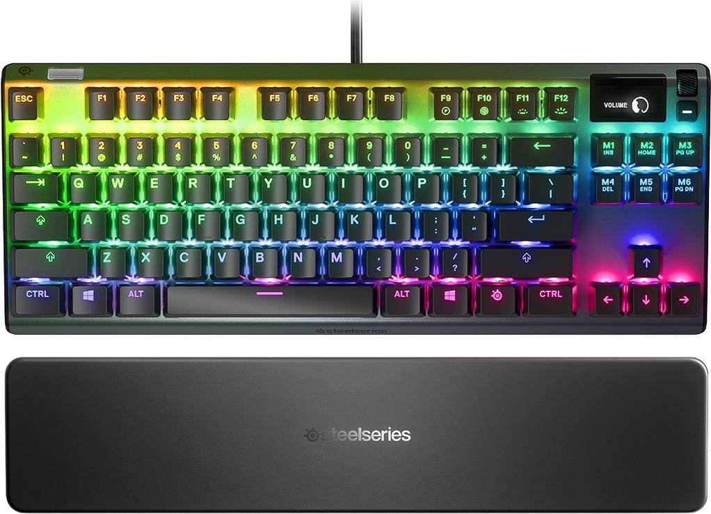 Купить SteelSeries Apex 7 TKL - Tastatur - mit Display - backlit - USB - Nordisch - Tastenschalter: roter Schalter (64651) в магазине wardena.ru