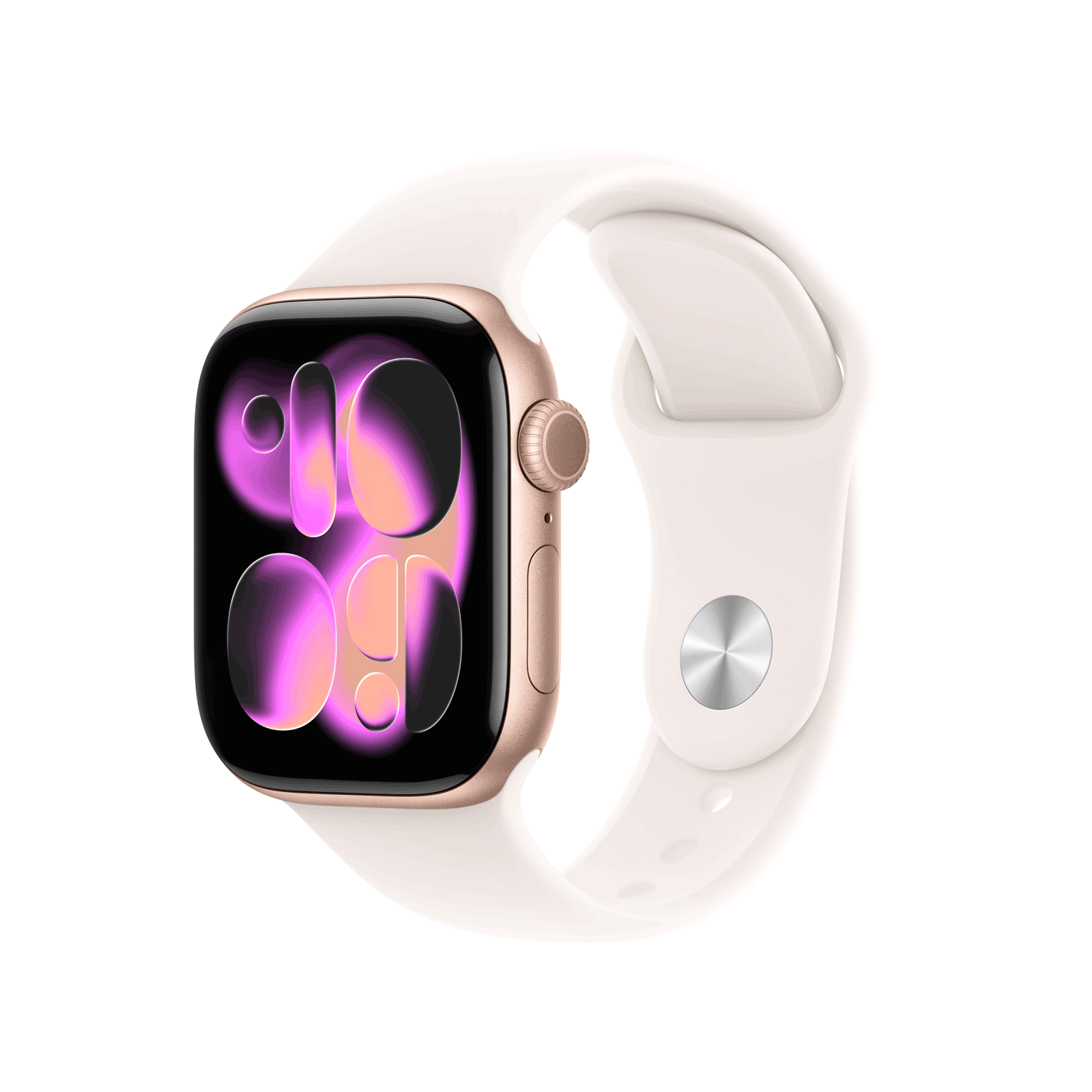 Купить Apple Watch Series 11 GPS + Cellular 42mm Rose Gold Aluminium Case with Light Blush Sport Band - S/M (MF8E4ZR/A) в магазине wardena.ru
