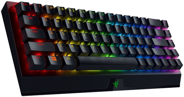 Купить Razer BlackWidow V3 Mini HyperSpeed - Tastatur - Hintergrundbeleuchtung - Bluetooth, 2,4 GHz, USB-C - QWERTZ - Deutsch - Tastenschalter: Razer Yellow - Schwarz (RZ03-03890400-R3G1) в магазине wardena.ru