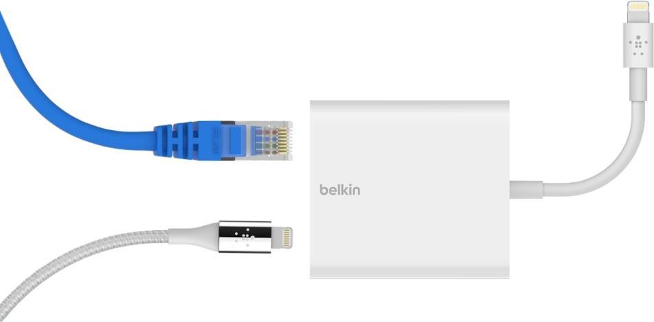 Купить Linksys Belkin Ethernet + Power Adapter with Lightning Connector - Netzwerkadapter - Lightning - 10/100 Ethernet (PoE) x 1 - weiß - B2B - für Apple 10.5"  iPad Pro, 12.9"  iPad Pro, 9.7"  iPad, 9.7"  iPad Pro, iPad Air 2 (B2B165BT) в магазине wardena.ru
