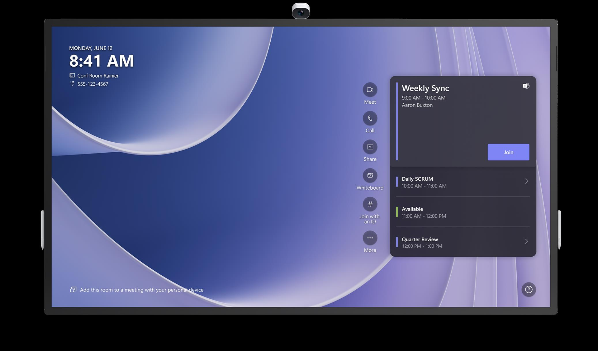 Купить Microsoft Surface Hub 3 for Business - Touch-Oberfläche - 1 x Core i5 - RAM 32 GB - SSD 512 GB - GigE - WLAN: 802.11a/b/g/n/ac, Bluetooth 5.1 - Win 11 IoT Enterprise - Monitor: LED 215.9 cm (85") 3840 x 2160 (Ultra HD 4K (VY7-00008) в магазине wardena.ru