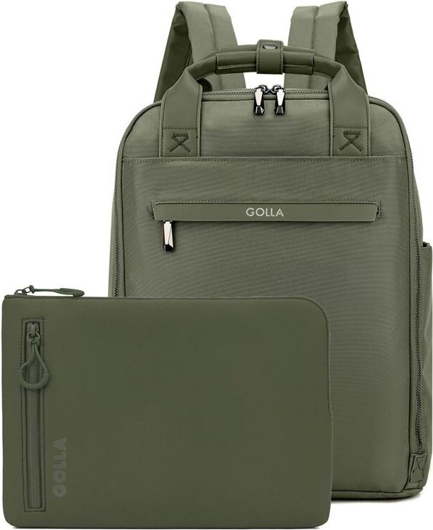 Купить Golla Set aus Rucksack und Laptop-Sleeve 13 Zoll, Grün (76465) в магазине wardena.ru