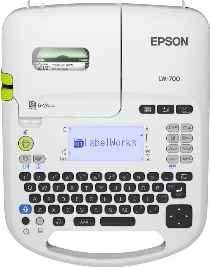 Купить Epson LabelWorks LW-700 - Beschriftungsgerät - s/w - Thermotransfer - Rolle (2,4 cm) - 180 dpi - bis zu 13 mm/Sek. - USB - Cutter - grün, Pale Gray (C51CA63080) в магазине wardena.ru