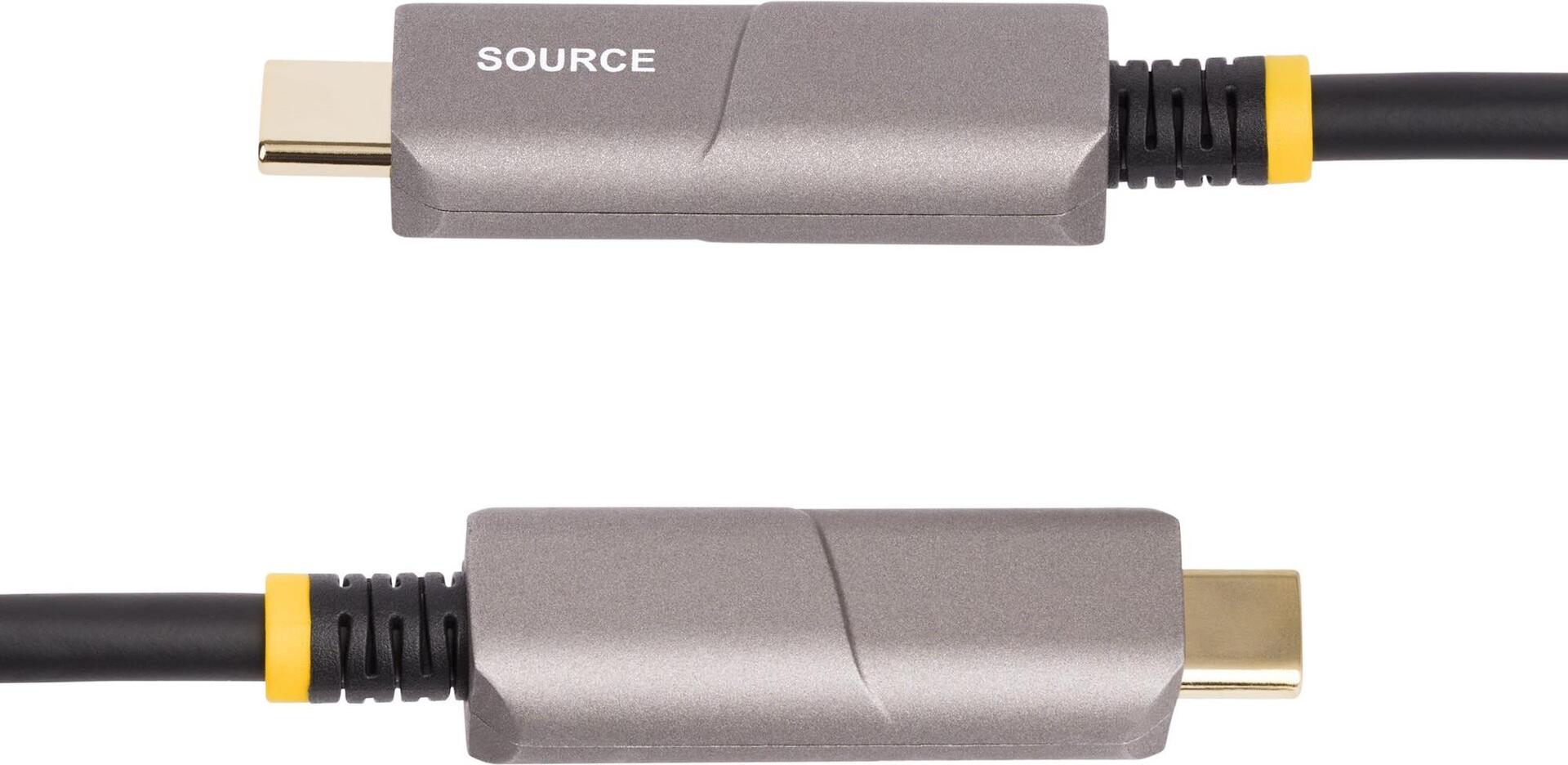 Купить StarTech.com 30ft (9.15m) USB-C to HDMI 2.0 Active Optical Cable, 4K 60Hz - HDMI-Kabel - 24 pin USB-C männlich zu HDMI, USB (nur Strom) männlich - 9.15 m - abgeschirmt/Glasfaser - Schwarz - Active Optical Cable (AOC), un (145B-USBC-HDMI4K-AOC) в магазине wardena.ru