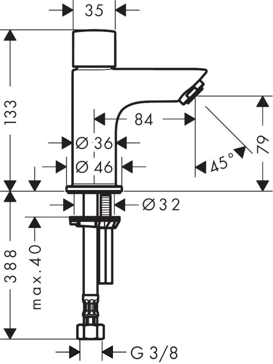 Купить Hansgrohe Logis Кран для холодной воды 70 без сливного набора хром 71120000 в магазине wardena.ru