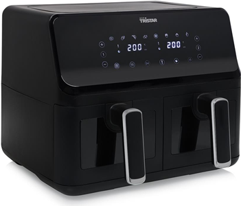 Купить Tristar FR-9040 Doppel-Fritteuse 2700 W Heißluft-Funktion, Timerfunktion, Antihaftbeschichtung, Temperaturvorwahl Schwarz (FR-9040) в магазине wardena.ru