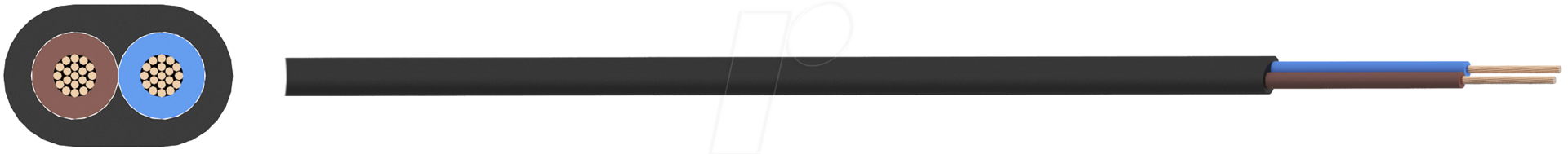 Купить RND CABLE RND 475-00020 - Anschlussleitung H03VVH2-F, 2 x 0,75 mm, 100 m, schwarz (RND 475-00020) в магазине wardena.ru