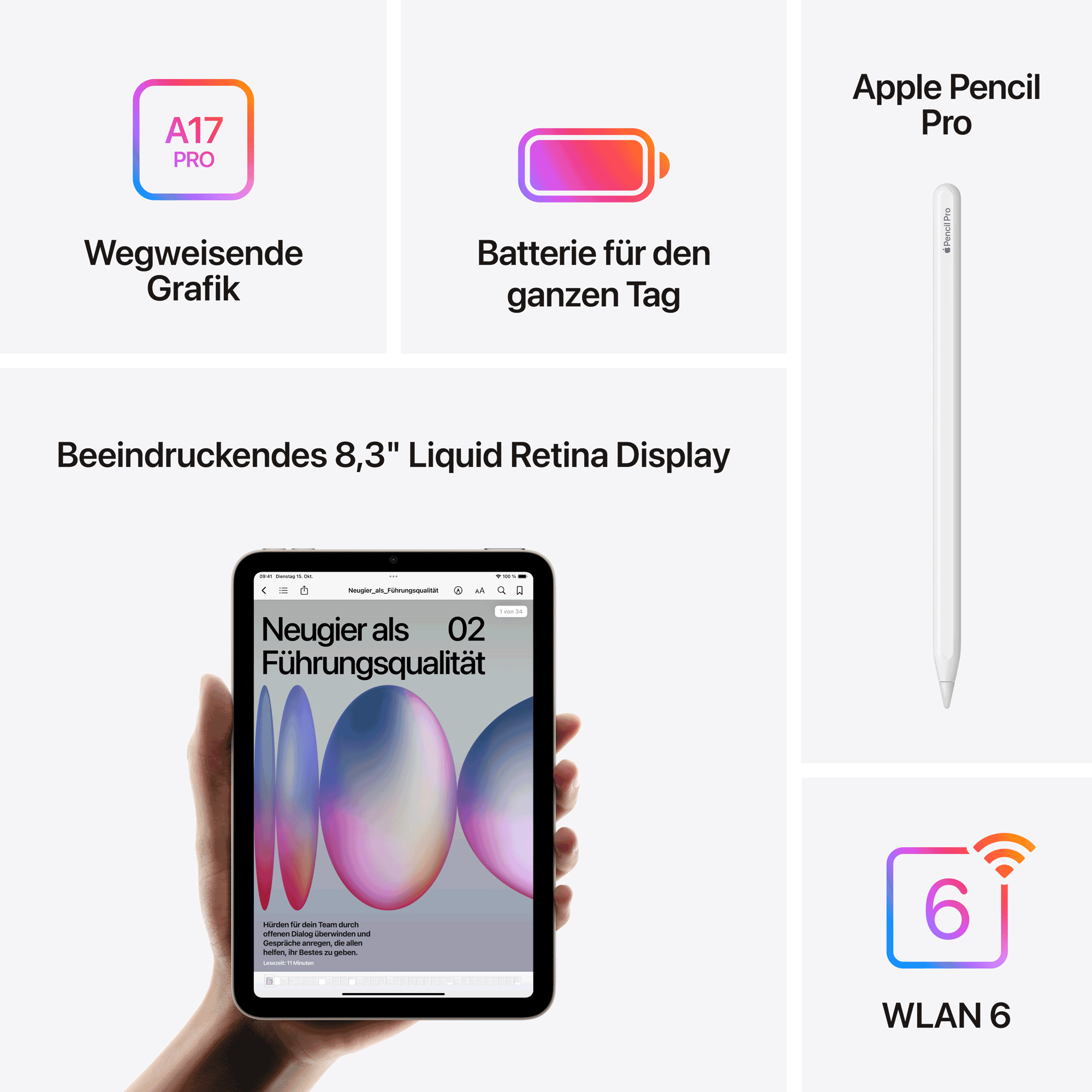 Купить Apple iPad mini 8.3 Wi-Fi 512GB (polarstern) (MYH23NF/A) в магазине wardena.ru