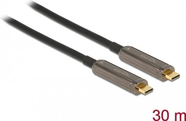 Купить Delock - Video- / Audiokabel - USB-C männlich bis USB-C männlich - 30,0m - Glasfaser - Schwarz - Active Optical Cable (AOC), unterstützt 4K 60 Hz (3840 x 2160) (84132) в магазине wardena.ru