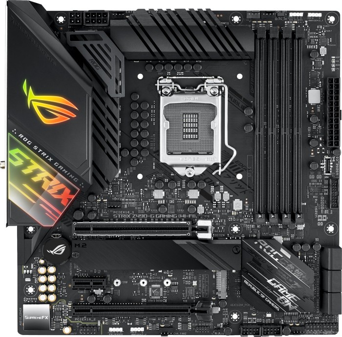 Купить ASUS ROG STRIX Z490-G GAMING (WI-FI) - Motherboard - micro ATX - LGA1200-Sockel - Z490 Chipsatz - USB-C Gen2, USB 3.2 Gen 1, USB 3.2 Gen 2 - 2.5 Gigabit LAN, Wi-Fi, Bluetooth - Onboard-Grafik (CPU erforderlich) - HD Audi (90MB1300-M0EAY0) в магазине wardena.ru