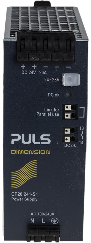 Купить Блок питания PULS CP20.241-S1 для однофазных систем, 17.1 А (28V) 20 А (24V), 480 Вт с креплением на DIN рейку в магазине wardena.ru