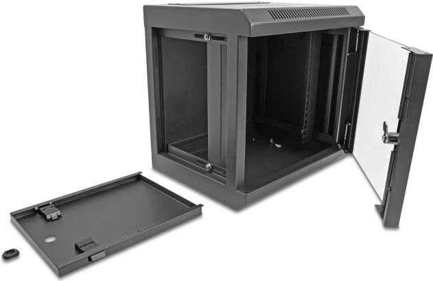 Купить Delock 43417 - 10'' Netzwerkschrank 6 HE schwarz - Schwarz (43417) в магазине wardena.ru